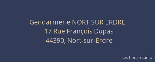 Gendarmerie NORT SUR ERDRE