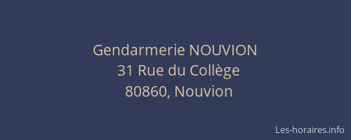 Gendarmerie NOUVION