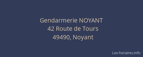 Gendarmerie NOYANT