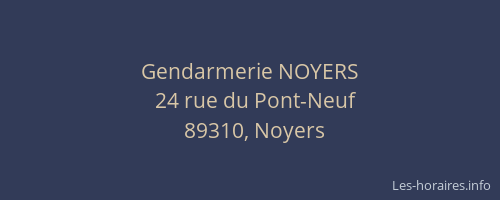 Gendarmerie NOYERS