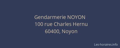 Gendarmerie NOYON