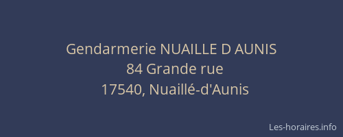 Gendarmerie NUAILLE D AUNIS