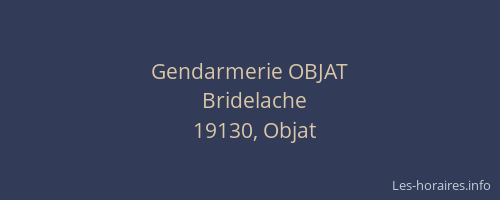 Gendarmerie OBJAT