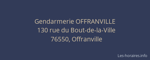 Gendarmerie OFFRANVILLE