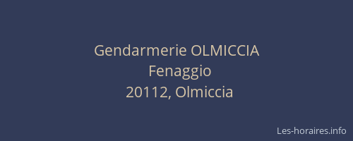 Gendarmerie OLMICCIA