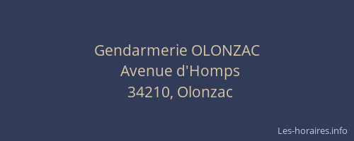 Gendarmerie OLONZAC
