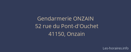 Gendarmerie ONZAIN