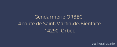 Gendarmerie ORBEC