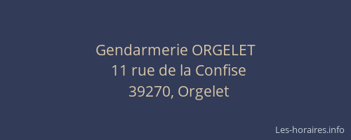 Gendarmerie ORGELET