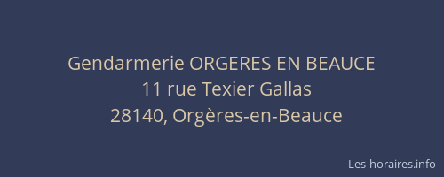 Gendarmerie ORGERES EN BEAUCE