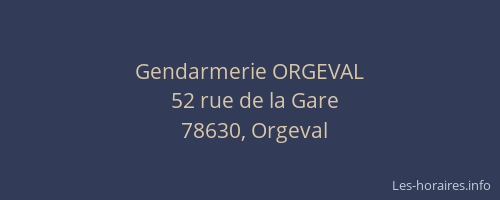 Gendarmerie ORGEVAL