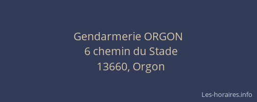 Gendarmerie ORGON