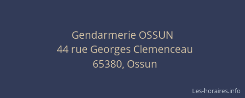 Gendarmerie OSSUN