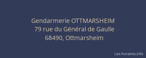 Gendarmerie OTTMARSHEIM
