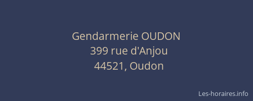 Gendarmerie OUDON
