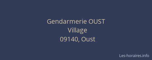 Gendarmerie OUST