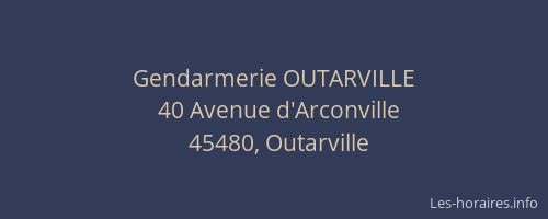Gendarmerie OUTARVILLE