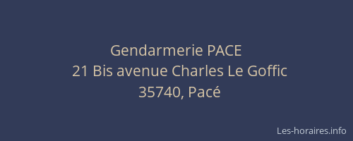 Gendarmerie PACE
