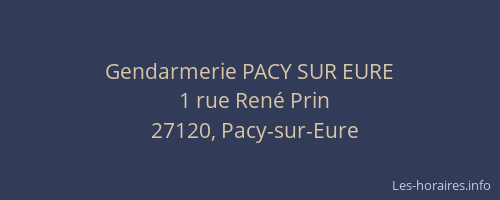 Gendarmerie PACY SUR EURE