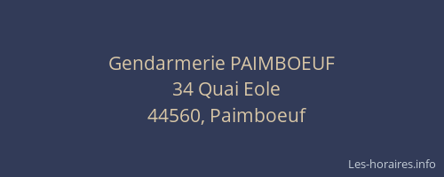 Gendarmerie PAIMBOEUF