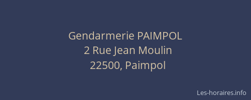 Gendarmerie PAIMPOL