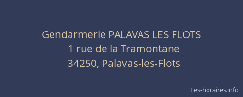 Gendarmerie PALAVAS LES FLOTS