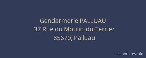 Gendarmerie PALLUAU