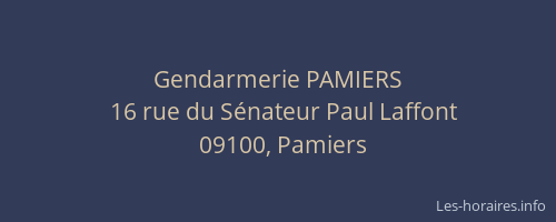 Gendarmerie PAMIERS