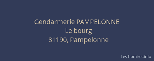 Gendarmerie PAMPELONNE