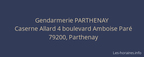 Gendarmerie PARTHENAY
