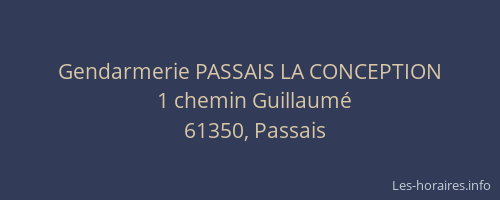 Gendarmerie PASSAIS LA CONCEPTION