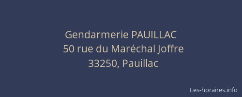 Gendarmerie PAUILLAC