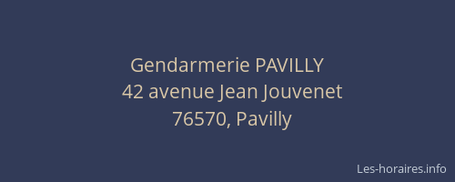 Gendarmerie PAVILLY