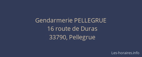 Gendarmerie PELLEGRUE