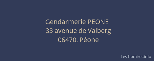 Gendarmerie PEONE