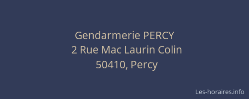 Gendarmerie PERCY