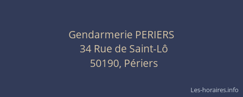 Gendarmerie PERIERS