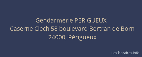 Gendarmerie PERIGUEUX