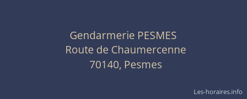 Gendarmerie PESMES