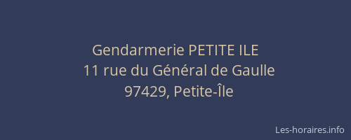 Gendarmerie PETITE ILE