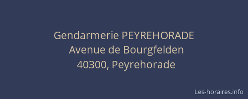 Gendarmerie PEYREHORADE