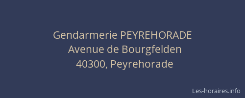 Gendarmerie PEYREHORADE