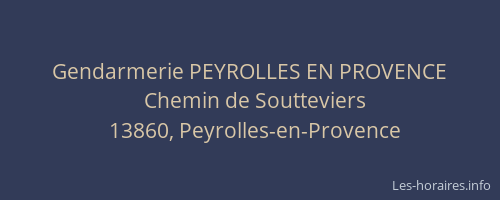 Gendarmerie PEYROLLES EN PROVENCE