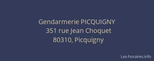 Gendarmerie PICQUIGNY