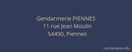 Gendarmerie PIENNES