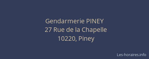 Gendarmerie PINEY