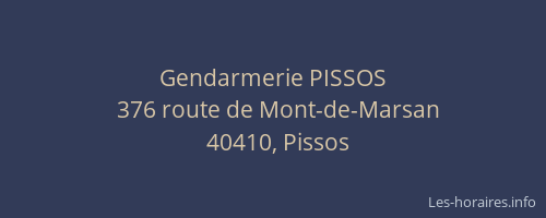 Gendarmerie PISSOS