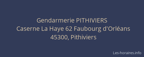 Gendarmerie PITHIVIERS
