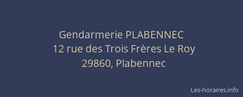 Gendarmerie PLABENNEC