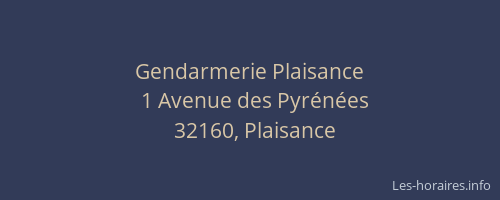 Gendarmerie Plaisance